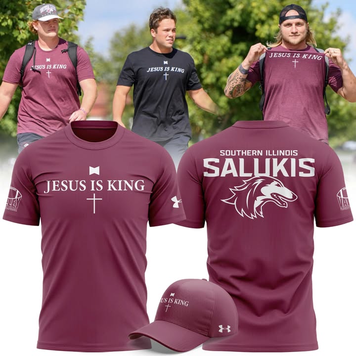 Saluki Football "Jesus Is King" T-Shirt 2025