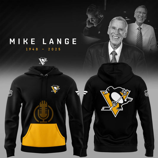 Limited Edition Honoring The Legend, Mike Lange - "Voice of the Penguins" Hoodie-AB022025502