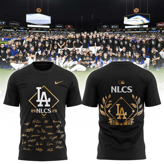 LA.Dodgers 2025 National League Division Series Champions Combo Black Shirt