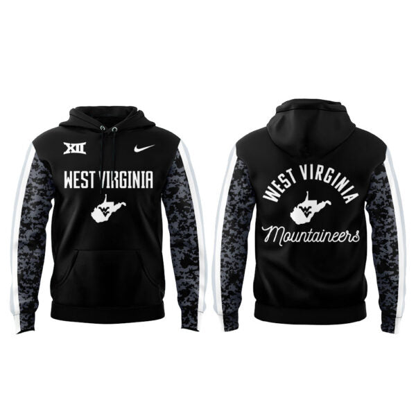 .West Virginia Football Charcoal Black Suit 2025 Combo Hoodie