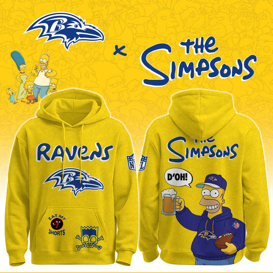 Ravens x The Simpsons Crossover Hoodie