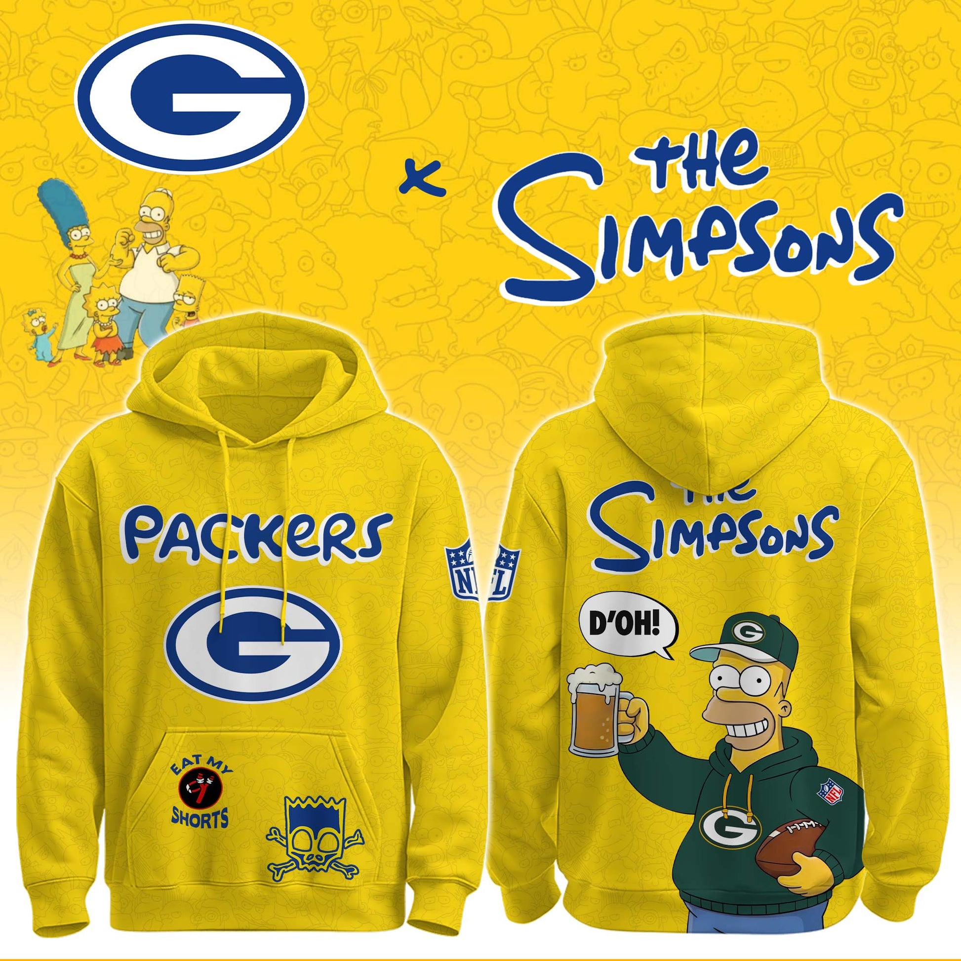Packers x The Simpsons Crossover Hoodie