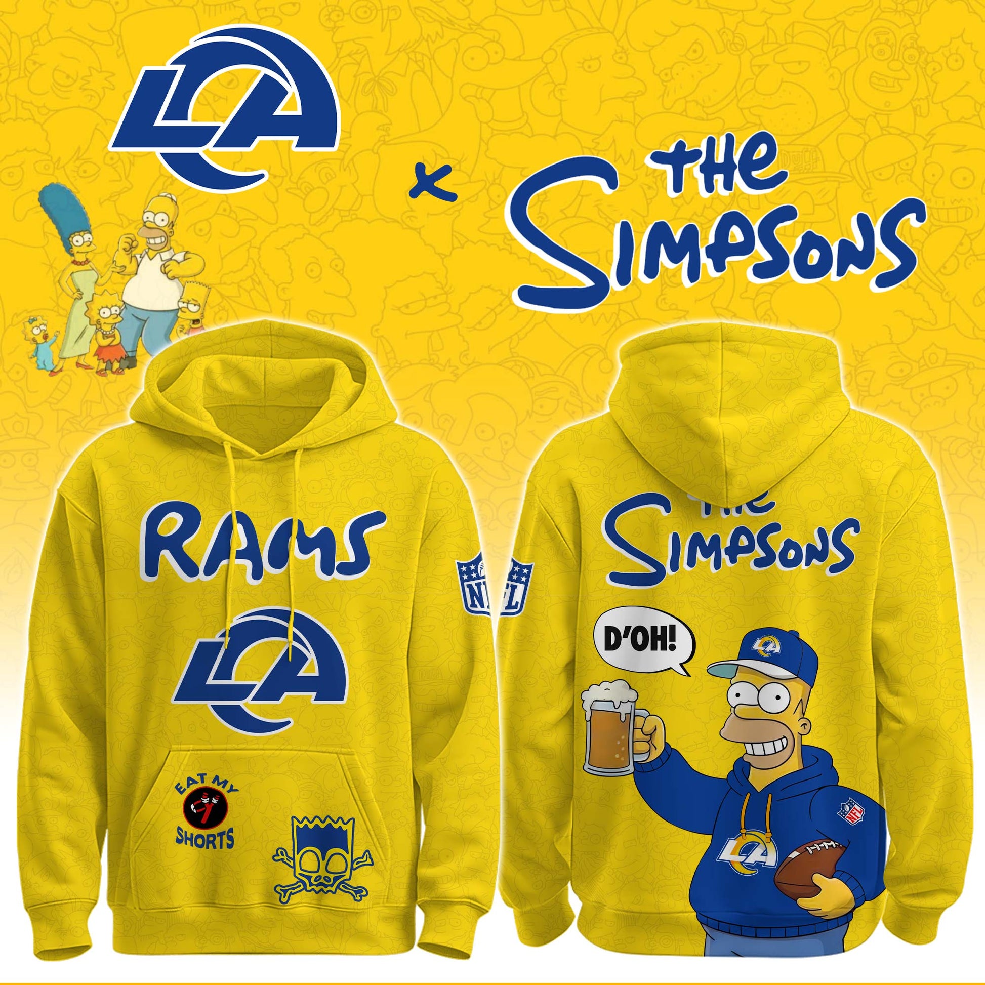Rams x The Simpsons Crossover Hoodie