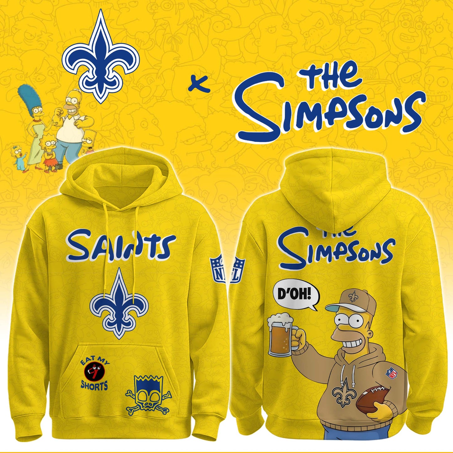 Saints x The Simpsons Crossover Hoodie