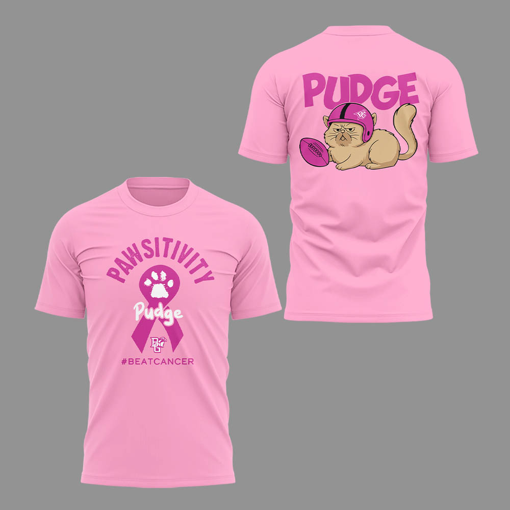 Limited Edition BGSU Pudge The Cat T-Shirt Pink