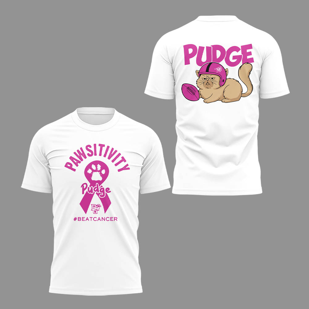 Limited Edition BGSU Pudge The Cat T-Shirt White