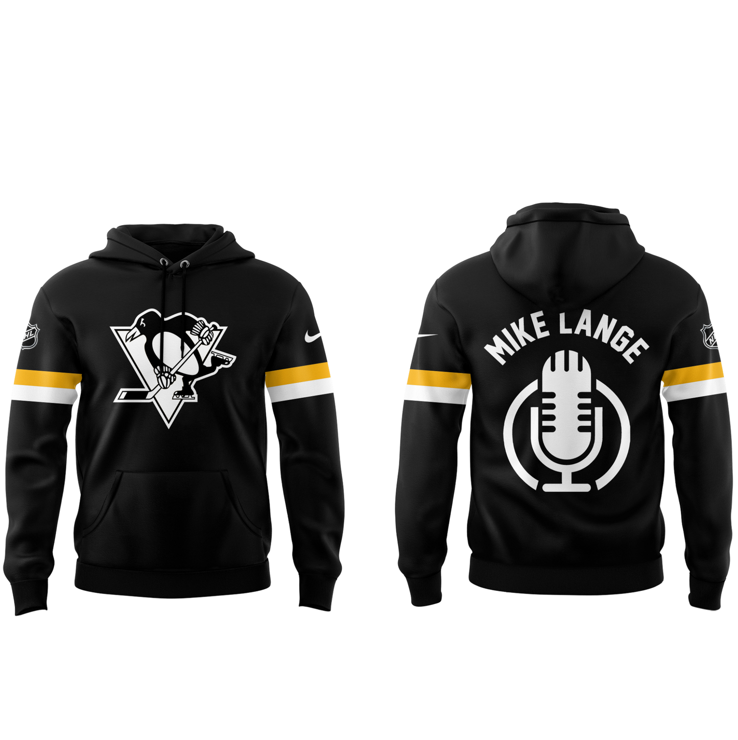 Limited Edition Honoring The Legend, Mike Lange - "Voice of the Penguins" Hoodie-PA02202508
