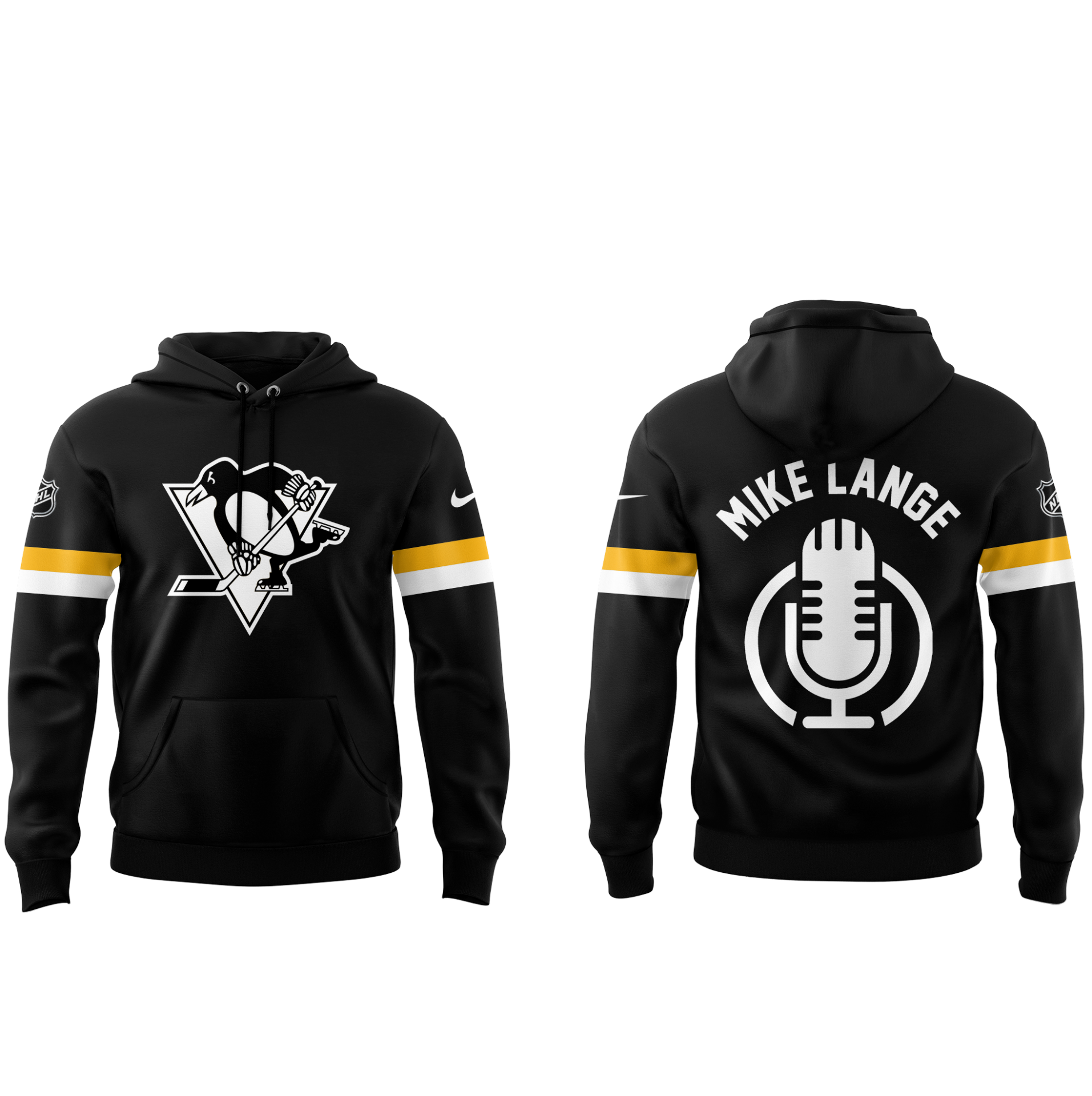 Limited Edition Honoring The Legend, Mike Lange - "Voice of the Penguins" Hoodie-PA02202508