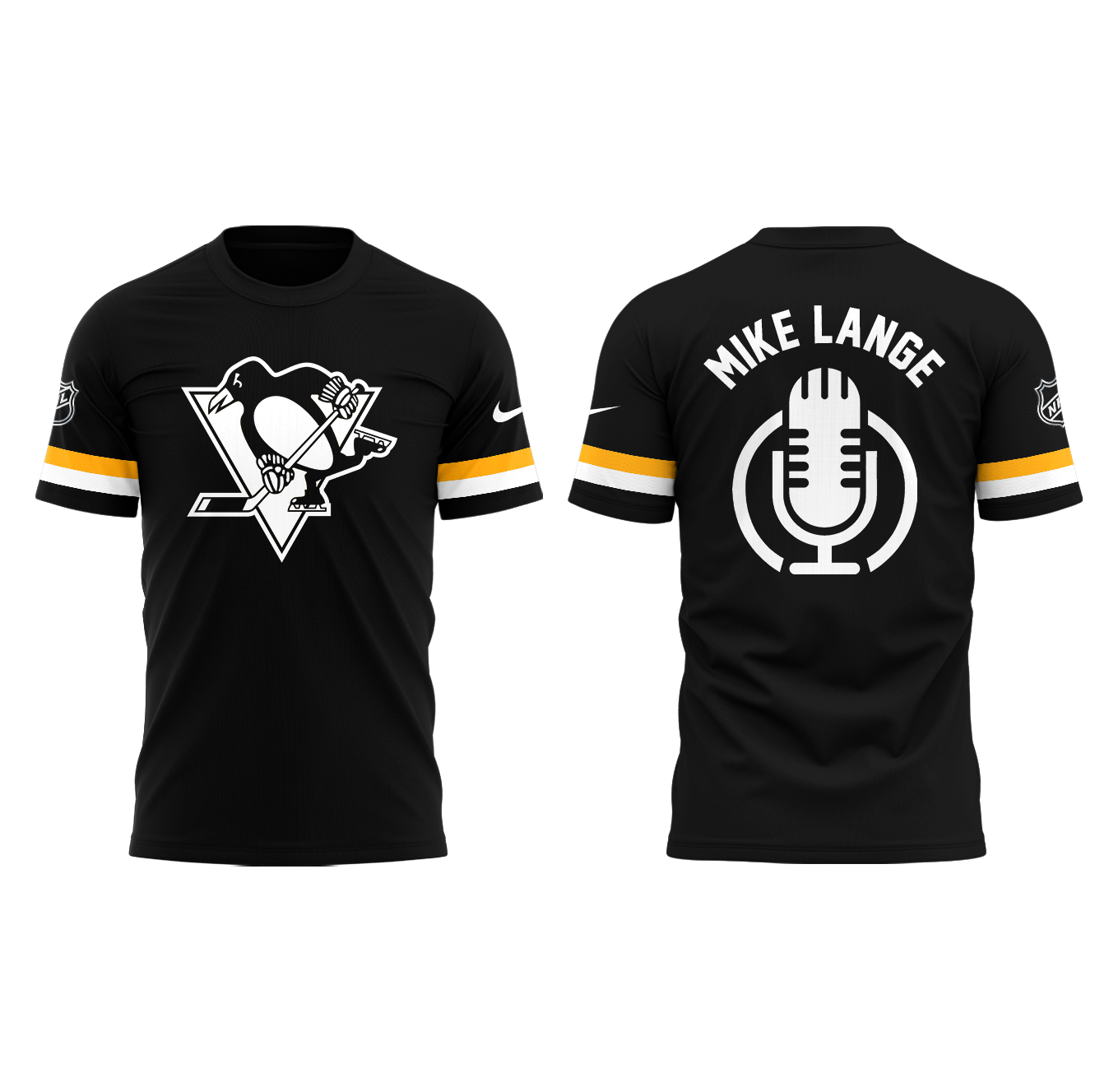 Limited Edition Honoring The Legend, Mike Lange – “Voice of the Penguins” TShirt-PA02202509