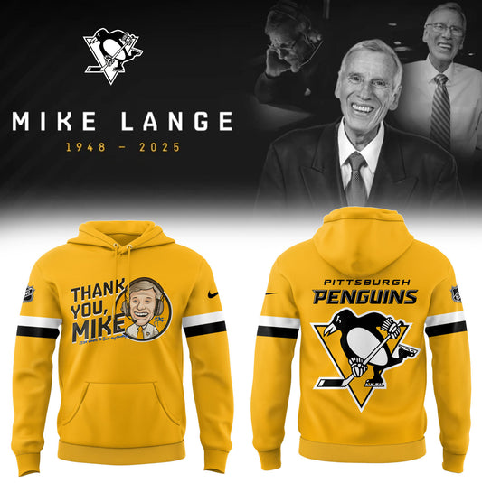 Limited Edition Honoring The Legend, Mike Lange - "Voice of the Penguins" Hoodie-PA02202512