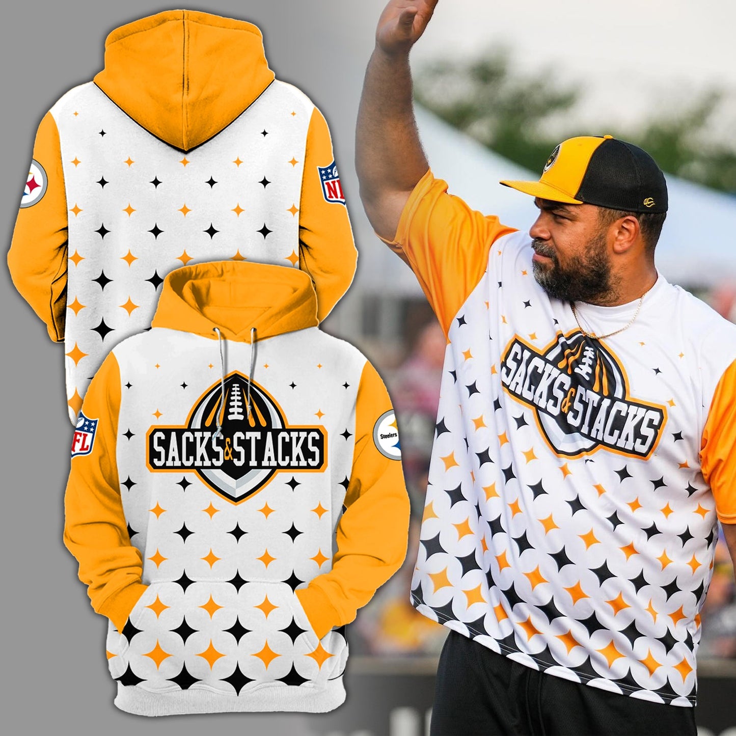 Pittsburgh Steelers NFL 2024 Sack&Stack Limited Hoodie-PU07182406