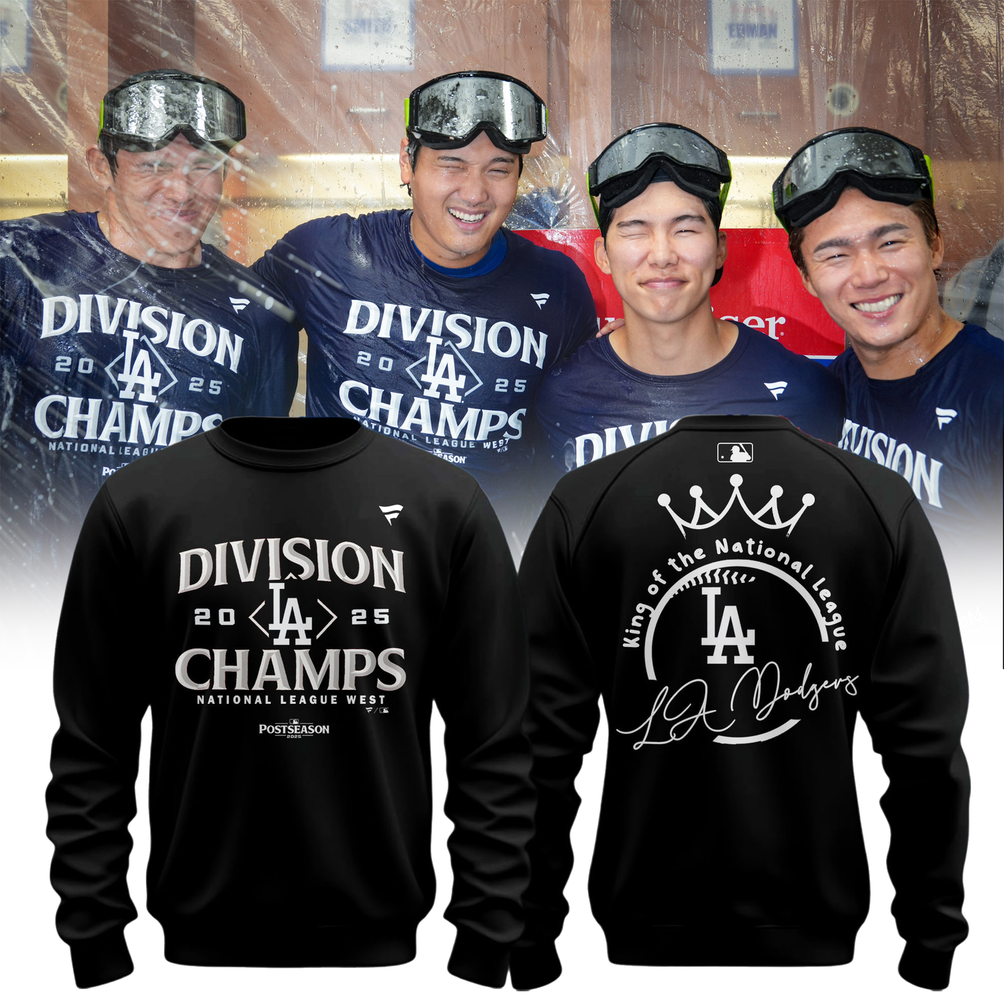 Los Angeles Dodgers 2025 NL West Division Champions Sweatshirt