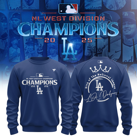 Los Angeles Dodgers 2025 NL West Division Champions Sweatshirt