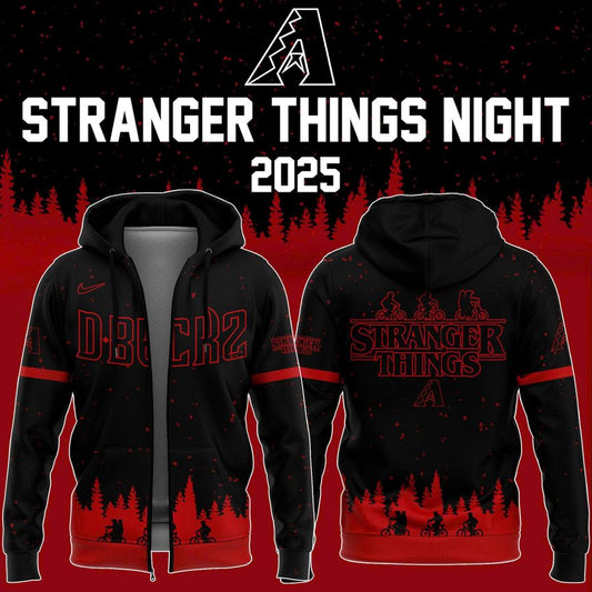 Exclusive Arizona Diamondbacks x Stranger Things 2025 Zip Hoodie