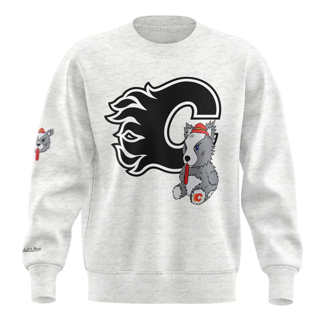 Flames Mitchell & Ness Plush Doll Crew Sweatshirt