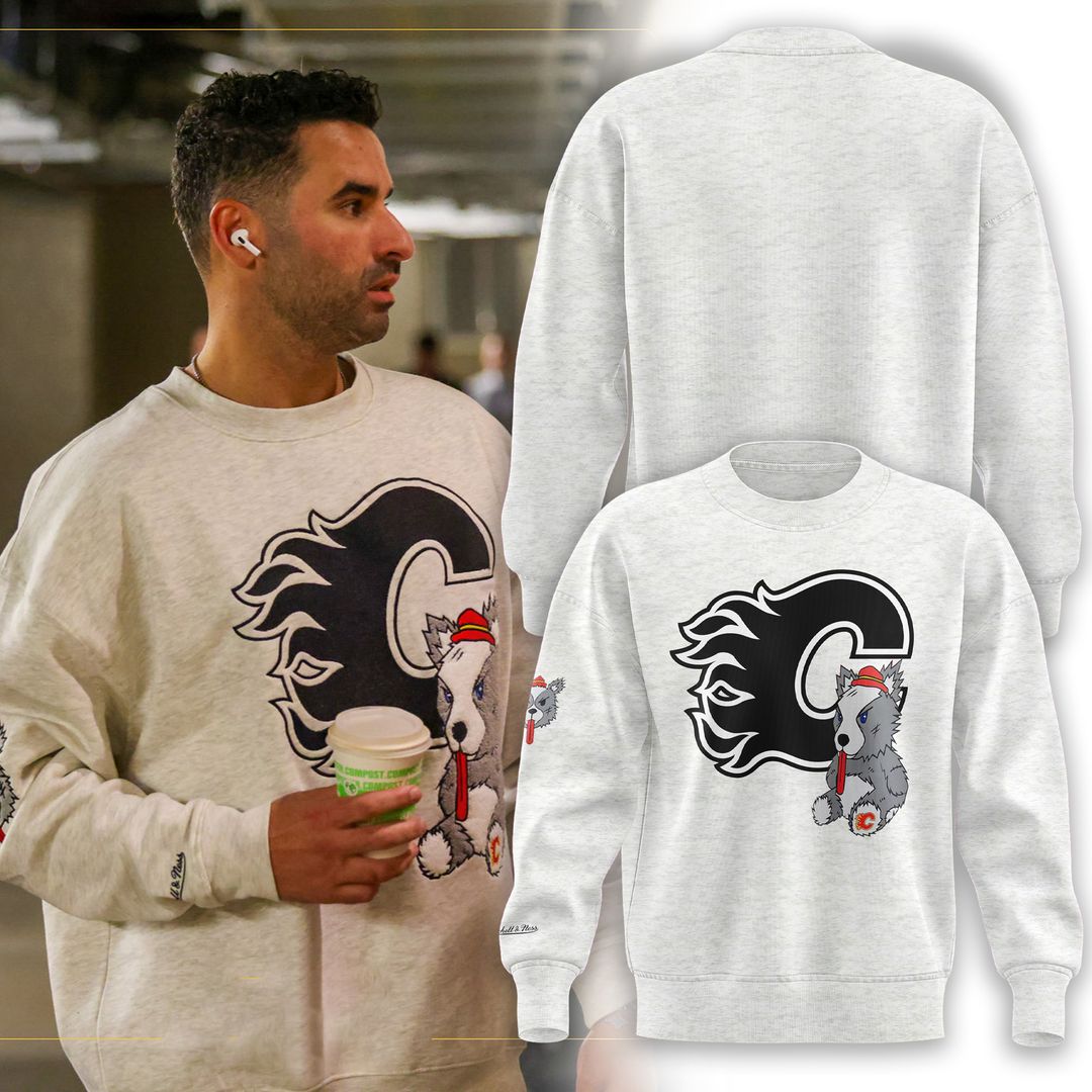 Flames Mitchell & Ness Plush Doll Crew Sweatshirt