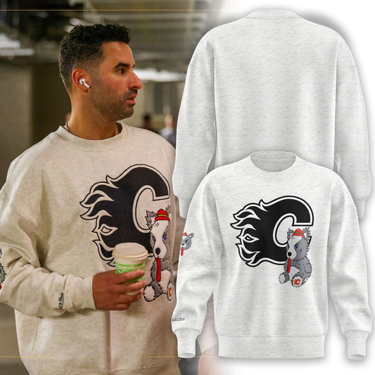 Flames Mitchell & Ness Plush Doll Crew Sweatshirt