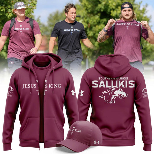 Saluki Football "Jesus Is King" Zip Hoodie 2025