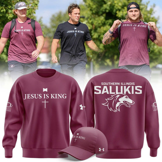 Saluki Football "Jesus Is King" Sweatshirt 2025