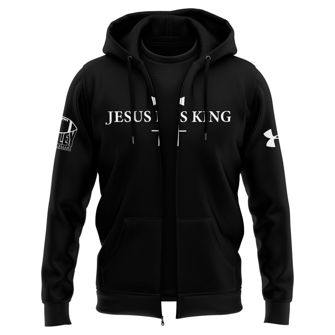 Saluki Football "Jesus Is King" Zip Hoodie 2025 Black