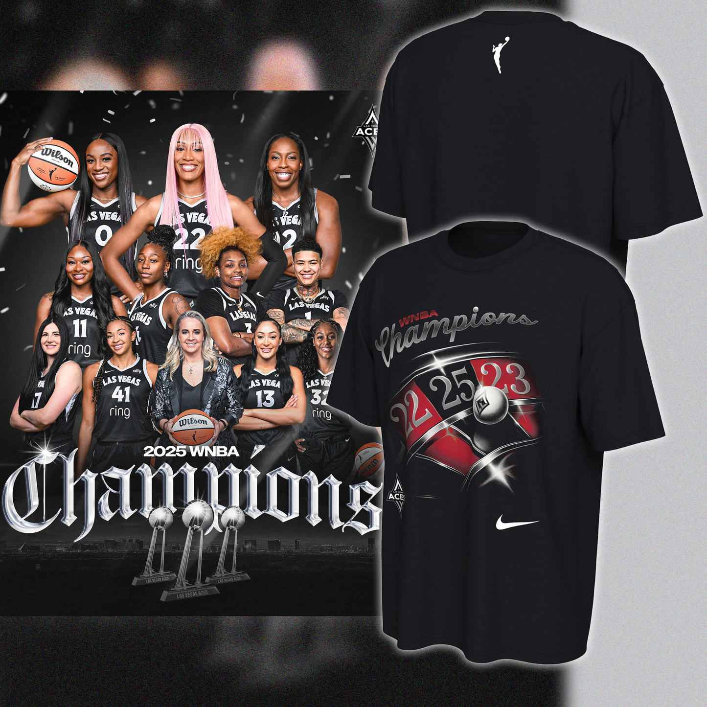 Las Vegas Aces 2025 WNBA Finals Champions T-Shirt