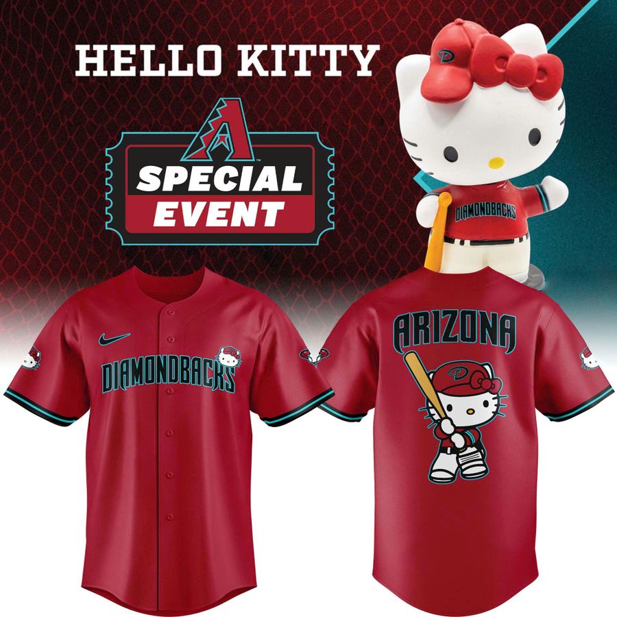 Diamondbacks Sweet Style Kitty Charm Jersey - Limited Edition