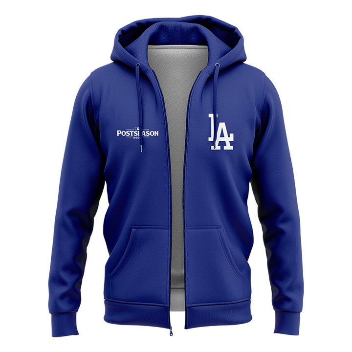 Special New Angeles Dodgers Fanatics Royal 2025 Postseason Locker Room ZipHoodie