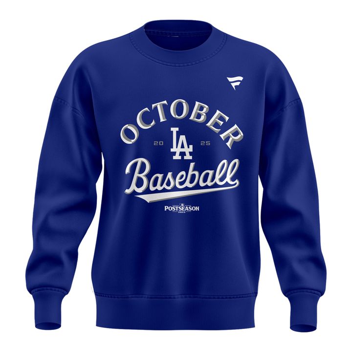 Special New Angeles Dodgers Fanatics Royal 2025 Postseason Locker Room Sweat
