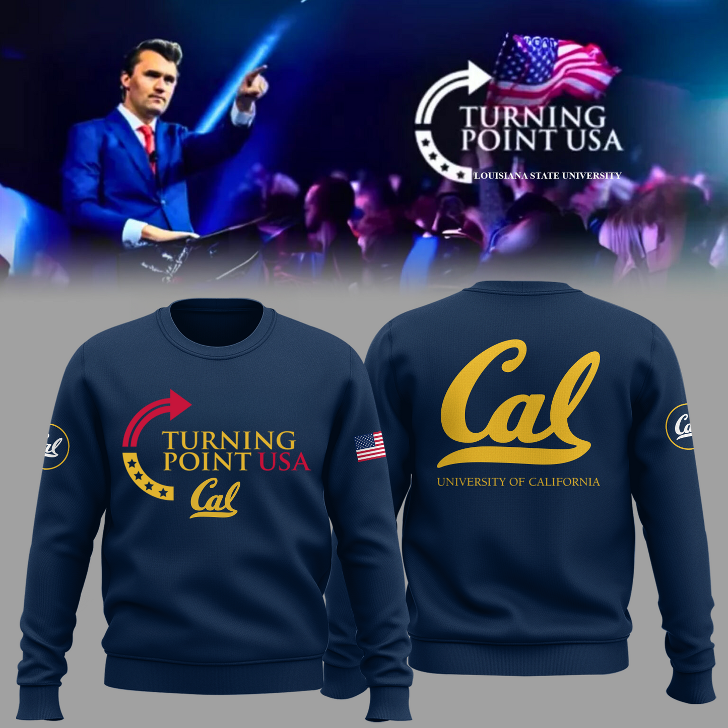 Limited Edition University of California, Berkeley x Turning Point USA Sweatshirt