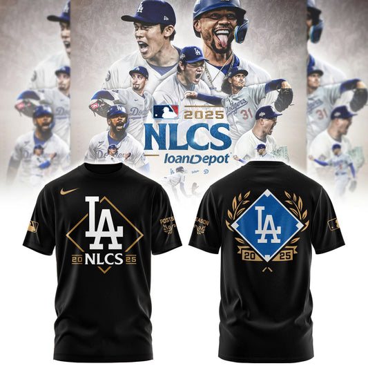 Los Angeles Dodgers Black National League Division Series Champions Locker Room Combo Tshirt