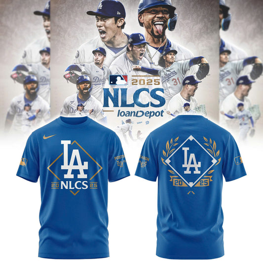 Los Angeles Dodgers Blue National League Division Series Champions Locker Room Combo Tshirt