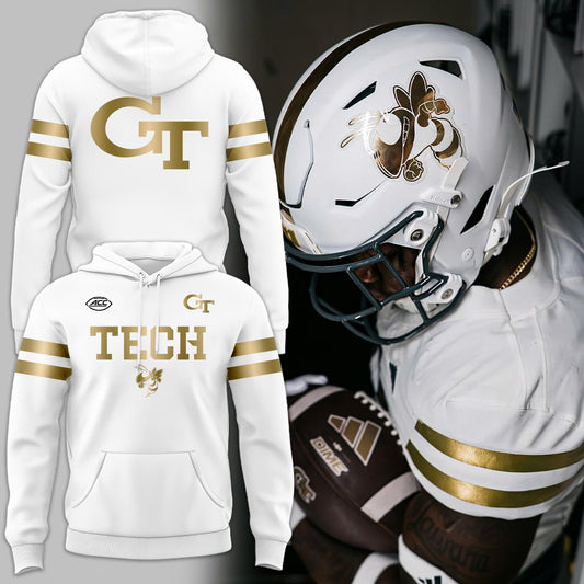 Special 2025 White Uniform Georgia Tech Football Hoodie
