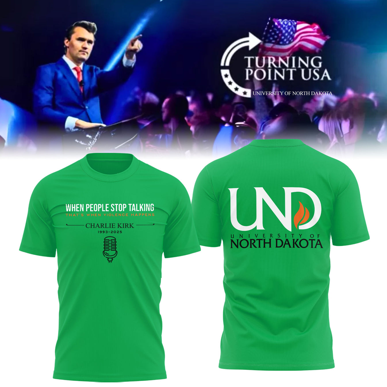 Limited Edition North Dakota x Turning Point USA 2025 TShirt