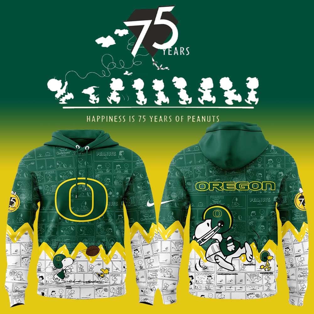 Limited Edition Oregon Football 75th Anniversary of Peanuts Hoodie