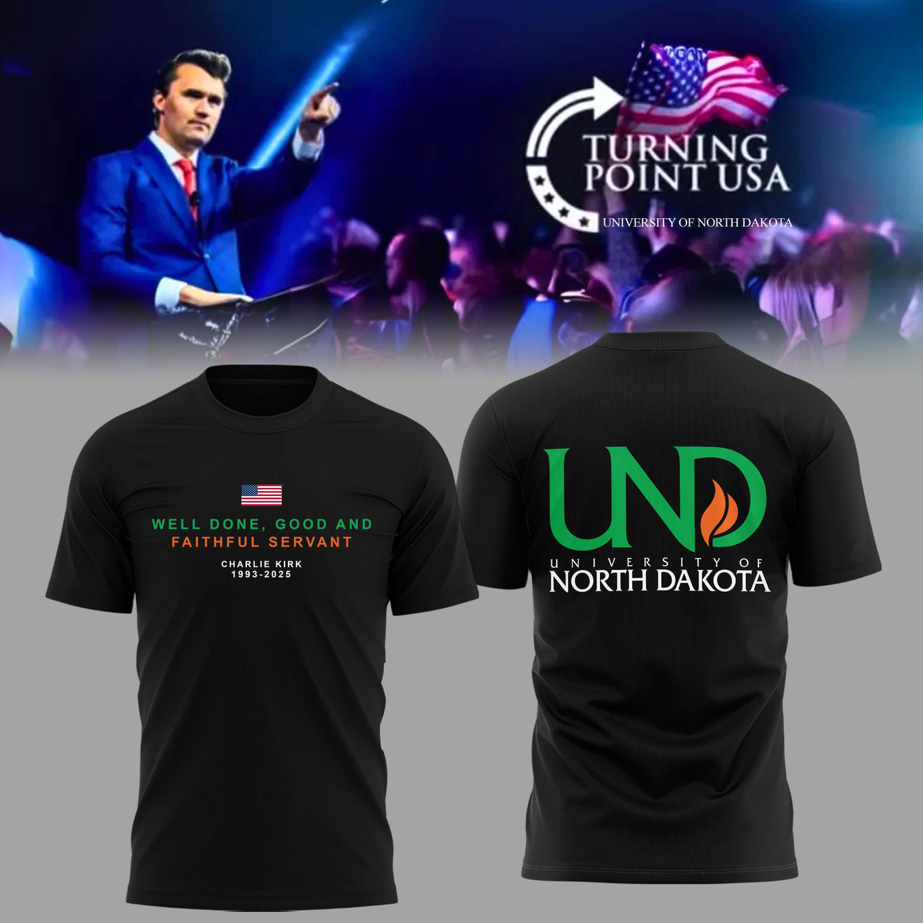 Limited Edition North Dakota x Turning Point USA 2025 TShirt