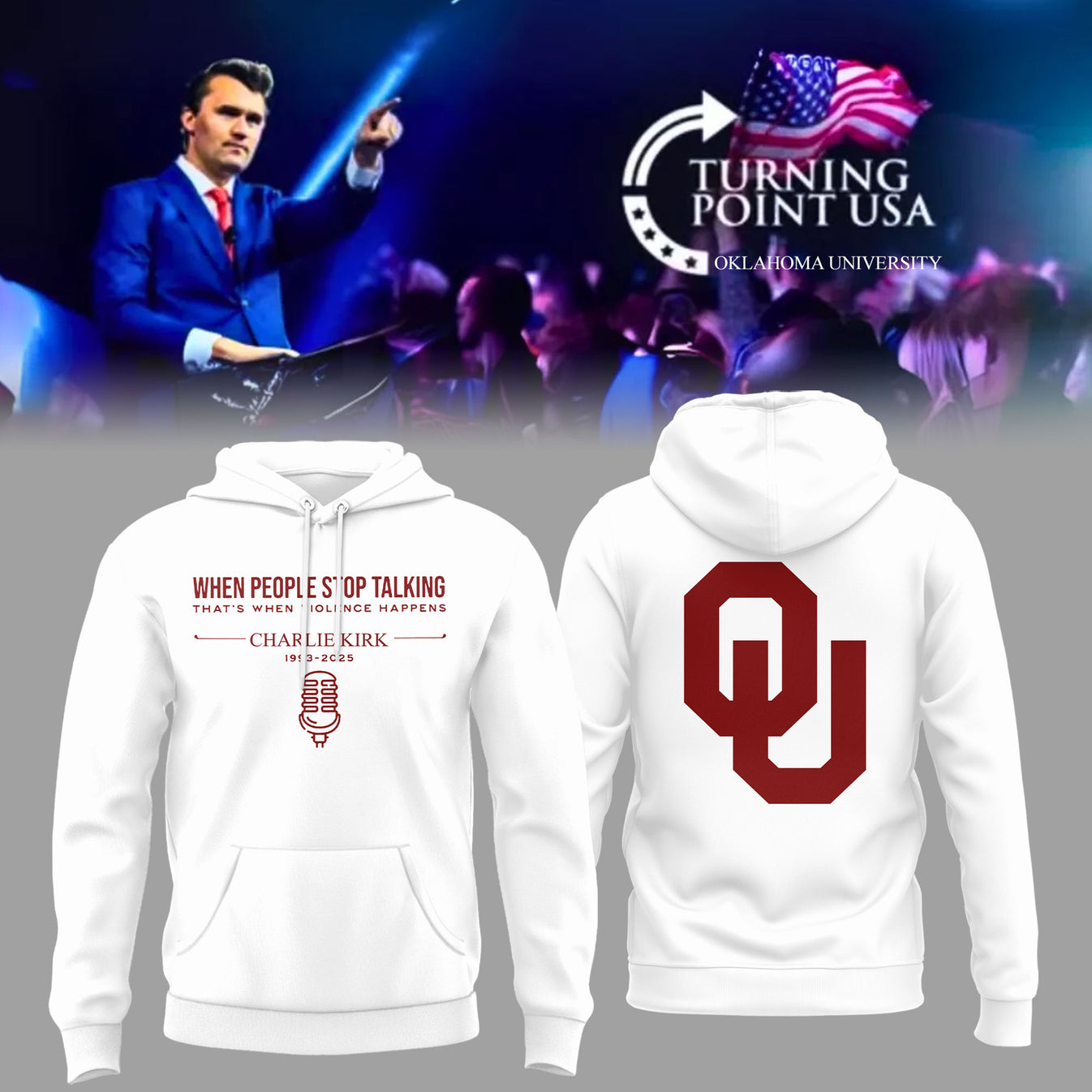 Limited Edition Oklahoma x Turning Point USA 2025 Hoodie