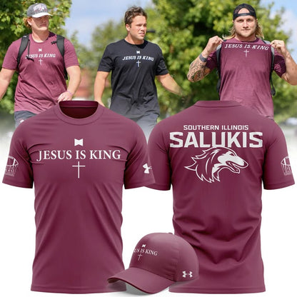 Saluki Football "Jesus Is King" T-Shirt 2025