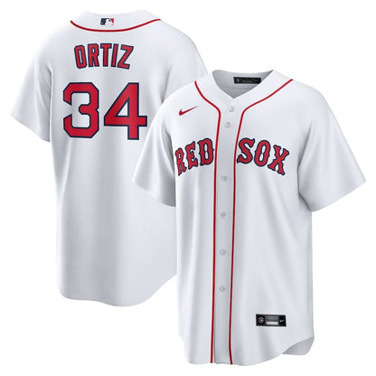 David Ortiz White Home Replica Player Jersey
