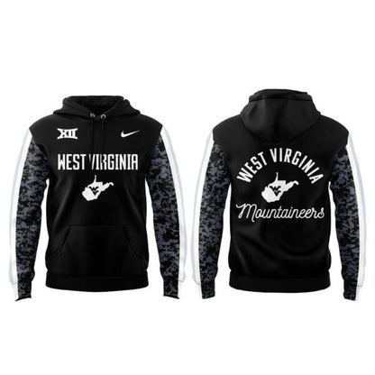 .West Virginia Football Charcoal Black Suit 2025 Combo Hoodie