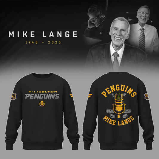 Limited Edition Honoring The Legend, Mike Lange – “Voice of the Penguins” Sweatshirt-LL250220003