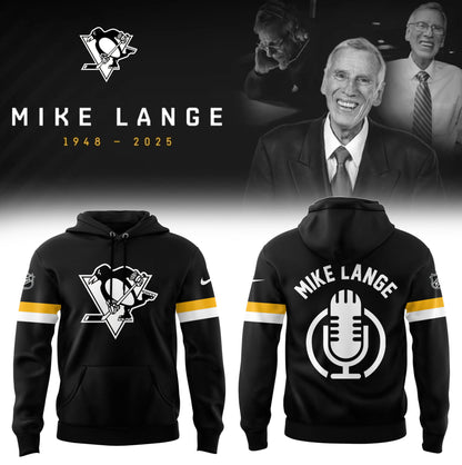 Limited Edition Honoring The Legend, Mike Lange - "Voice of the Penguins" Hoodie-PA02202508