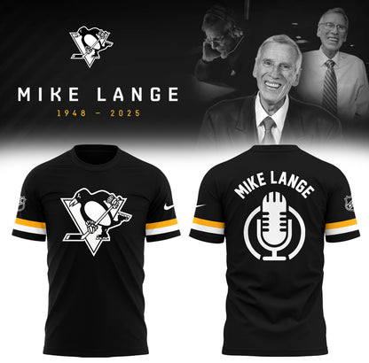Limited Edition Honoring The Legend, Mike Lange – “Voice of the Penguins” TShirt-PA02202509