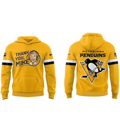 Limited Edition Honoring The Legend, Mike Lange - "Voice of the Penguins" Hoodie-PA02202512