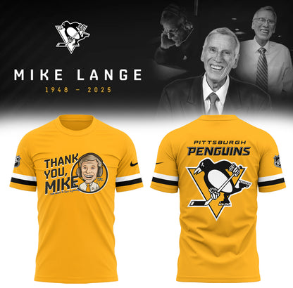 Limited Edition Honoring The Legend, Mike Lange – “Voice of the Penguins” TShirt-PA02202513