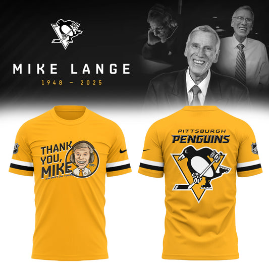 Limited Edition Honoring The Legend, Mike Lange – “Voice of the Penguins” TShirt-PA02202513
