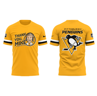 Limited Edition Honoring The Legend, Mike Lange – “Voice of the Penguins” TShirt-PA02202513