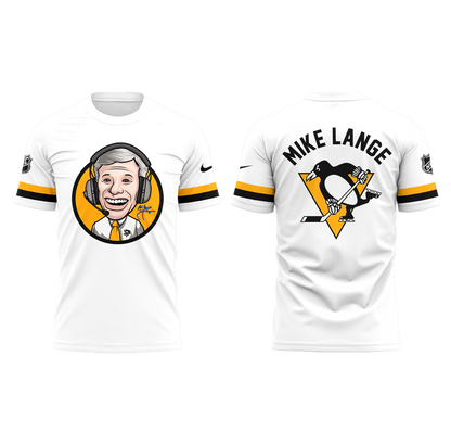 Limited Edition Honoring The Legend, Mike Lange – “Voice of the Penguins” TShirt-PA02202511