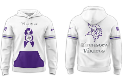Minnesota Vikings Limited Intercept Cancer 2025 Black Hoodie