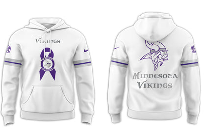 Minnesota Vikings Limited Intercept Cancer 2025 Black Hoodie