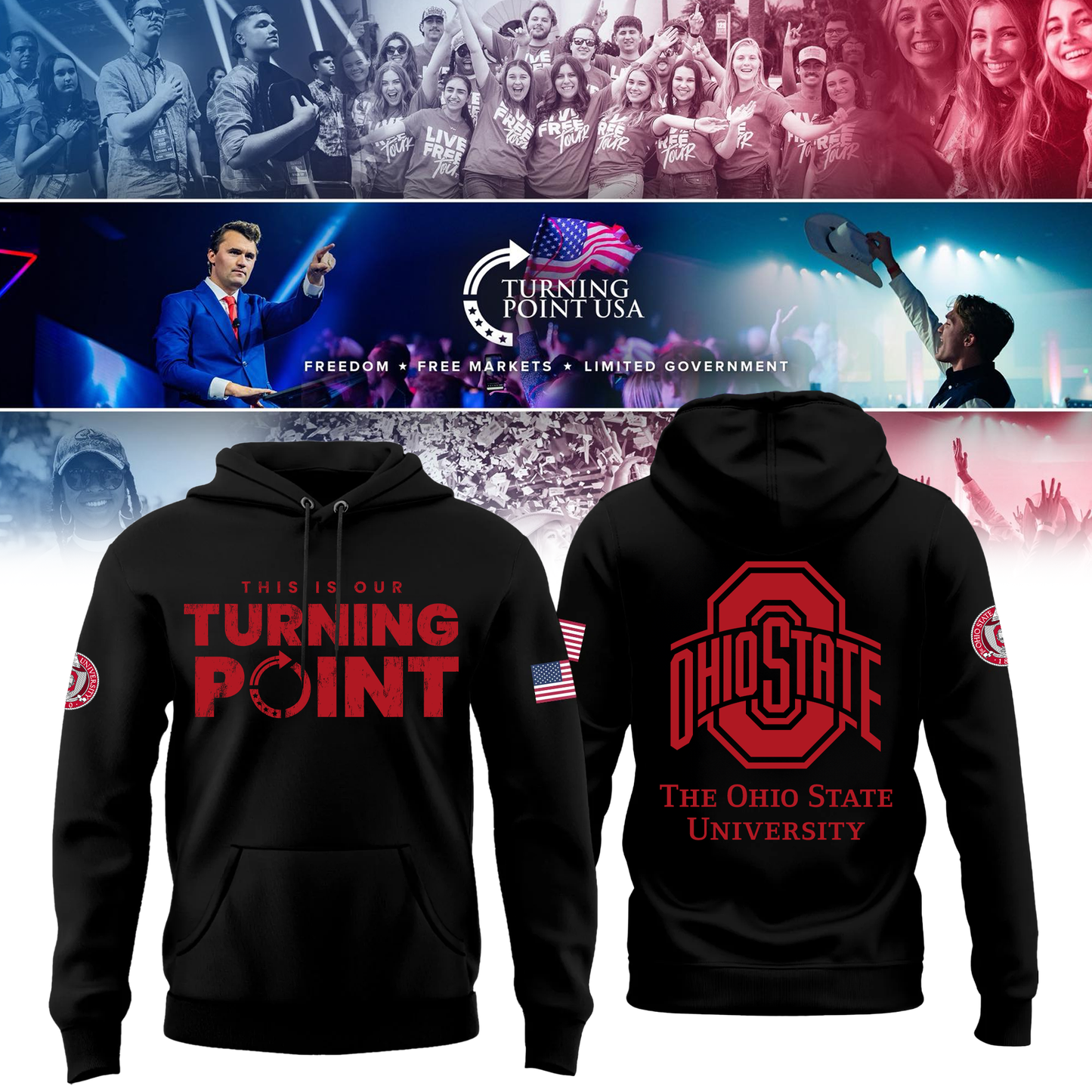 Limited Edition Ohio State Buckeyes x Turning Point USA Hoodie
